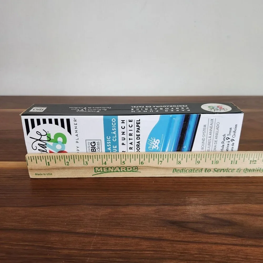 Create 365 The Happy Planner Blue Metal Classic 9 Hole Punch Disc Bound Systems